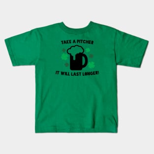 Take a Pitcher it will last longer! Kids T-Shirt